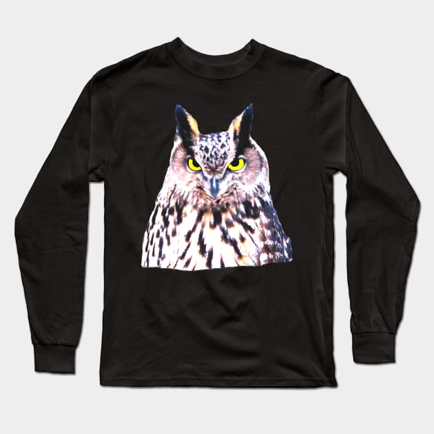 unique wild owl, owls, forest, animal, nature, Long Sleeve T-Shirt by rh_naturestyles